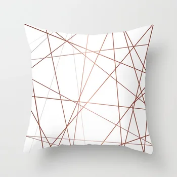 Skandinavski Slog rožnato Blazino Sodobne Geometrijske Proge Rhombus Abstraktna Umetnost Blazine Doma Dekor Za Pisarniški Stol ledvenih blazino