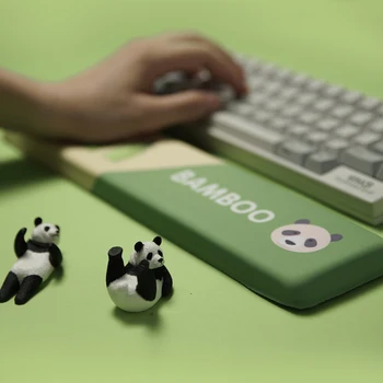 Luštna 3D Panda Mouse Pad z Zapestje Ostali Mehki Silikonski Svile Miško Mat Kawaii spominske Pene Mousepad Blazine za Prenosni Računalnik