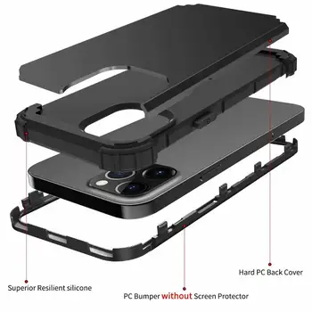 Težka Oklep Defender Shockproof Zaščitni Pokrov Primeru Za iPhone 12 Pro max 6.7,iPhone 12/12 Pro 6.1,iPhone 12 mini 5.4