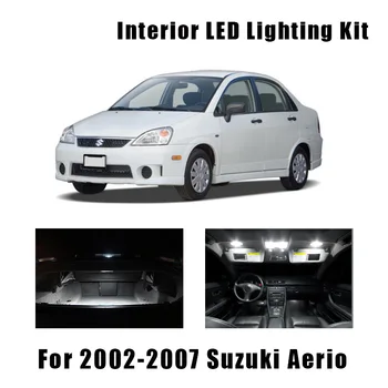 10 Žarnice Super Bel Avto Notranjosti LED Luči Komplet za 2002-2005 2006 2007 Suzuki Aerio Zemljevid Dome Trunk registrske Tablice Lučka