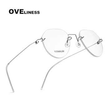 2020 Titana Rimless Očal Okvir za Moške, ženske Recept Očala Človek brez okvirjev Kratkovidnost Optična Očala Okvirji za Očala