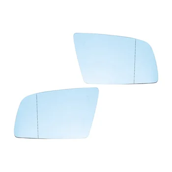 Ogrevana Rearview Mirror Steklo Objektiv Levi & Desni Strani Modre Električni širokokotni Krilo Ogledalo, Steklo Za BMW 5 E60 E61 2003-2008