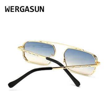 WERGASUN Nov Modni Vintage sončna Očala Ženske blagovne Znamke Oblikovalec Retro Sunglass Pravokotnik sončna Očala Ženski UV400