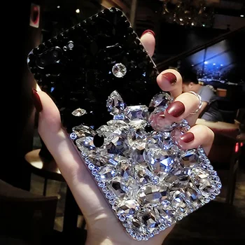 Sunjolly Nosorogovo Primeru za HUAWEI Y9 PRIME 2019 Diamond Bling Kristalno Roza Telefona Primerih Kritje coque fundas capa carcasa