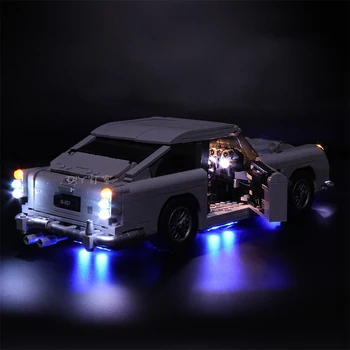 Led Svetloba Nastavite Združljiv Za 10262 Aston Martin DB5 Stavbe, Bloki, Opeke tehnika dirkalnega avtomobila(LED luči+polje Baterije)