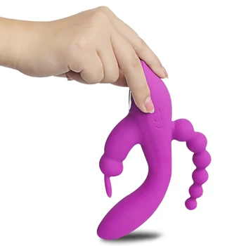 USB G-Mas Stimulator Mssage za Ženske 12 Funkcijo Rabbit Vibrator Vibe Analni Vibrator za Klitoris Dildo, Vibrator za Ženske