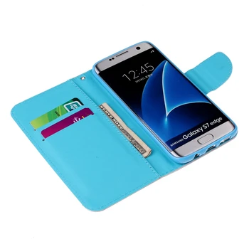 Usnjena Denarnica Za Samsung S7 Rob Primeru Zajema s7edge Flip Telefon Za Coque Samsung Galaxy S7 Primeru S7 Rob Samsung Galaxy S 7 Primeru