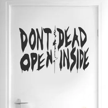Walking Dead Umetnosti vinilne nalepke pvc nalepke Notranjost doma dekor vrata Ne Odprejo Mrtvo ponudbo izmenljive Stenske Nalepke HL141