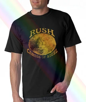 Rush Poboža Jekla Tour T shirt Rock Zasedbe Black Unisex majica S 6Xl