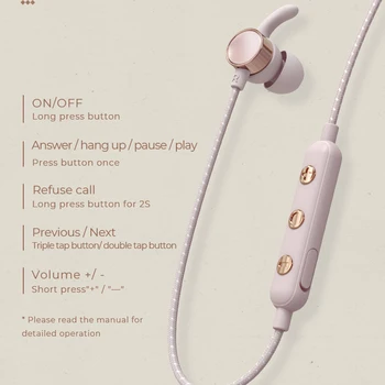 Liberfeel Maoxin S3 bluetooth slušalke žične slušalke bluetooth 5.0 neckband magnetni čepkov retro vezavi žične slušalke