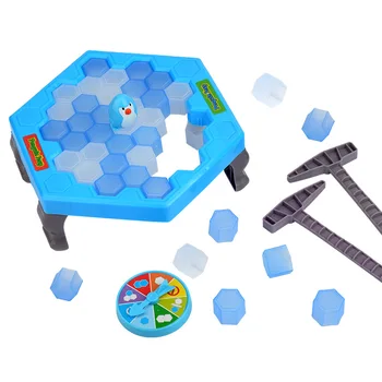 Igre premagal pingvin starš-otrok igra disk v zaprtih prostorih in na prostem, puzzle igre Božična darila za otroke