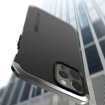 Shockproof Kovinski Oklep Primeru Za iPhone 12 Pro Max Primeru Luksuznih Aluminija + PC Polno Kritje Coque Za iPhone Mini 12 12 Pro Max Funda