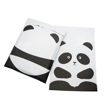 50Pcs/Veliko Srčkan Panda Poli Pošiljatelji Poštna Dostava Poštni Torbe Oblačila Paket Kurir Vrečko Dustproof Plastični Okvir 25.5x33cm