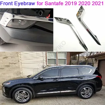 Za Hyundai Santafe Santa fe 2019 ABS Chrome Spredaj Foglight Luči za Meglo Lučka za Kritje eyebraw Trim Okvir Nalepke, Dodatki Zunanjost
