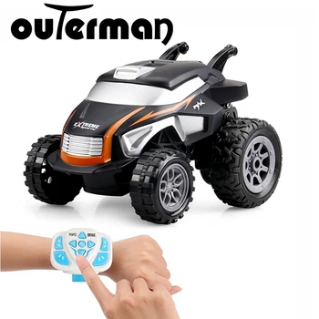 Outerman RC Avto Mini Car Stunt 360-Stopinjski Vrtečih 2,4 Ghz Brezžična Watch 1:24 Daljinski upravljalnik Avto S hladno Luči Otroci Igrače Darilo