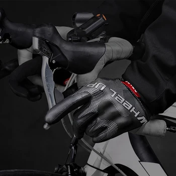 Zimske kolesarske rokavice šok absorpcije non-zdrsa, zaslon na dotik, odporen na veter. tople rokavice šport na prostem polno prst rokavice