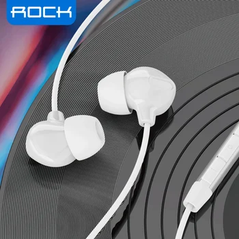 ROCK 3,5 mm V Uho Obsidian Stereo Slušalke Čelada Slušalke Za iPhone, iPad, Samsung Xiaomi Luksuzni Čepkov Z Mic Žično