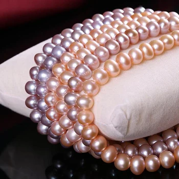 Sinya sladkovodnih biserov sklop ogrlica za ženske 45 cm 40 cm za dodatni biserne kroglice ogrlica pearl premer za dodatni 2017