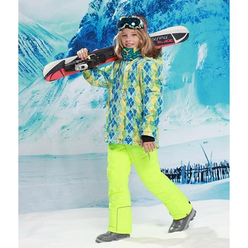 Nov prihod blagovne Znamke Detektor otroške smučarske&snowboard oblačila debel toplo windproof&nepremočljiva jakna in hlače za fantje in dekleta,