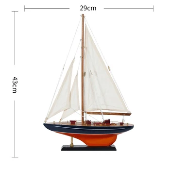Sredozemlje Leseno Jadrnico, Ročno izdelan Model Dekoracijo Nemoteno Plujejo Plovila, Čoln 30 cm Priročnik za Evropsko Jadrnico Obrti Dodatki