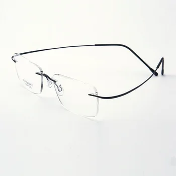 B titanium rimless okvirji 858 ultra-lahkih moški ženske čistega titana očala okvirji moški optičnih očal ženski spektakel okvir