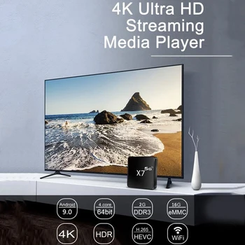 X7 TV Box 4GB+32GB Quad Core Dual Band 2,4 G/5 G Multimedijski Predvajalnik, WIFI EU Plug