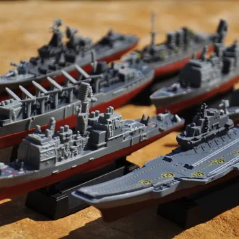 8Pcs/Set 4D Sestavi Vojaške Cruiser Destroyer Jedrska Podmornica Model Zgradbe Kit Puzzle Igrače Za Otroke, Fantje Brinquedos