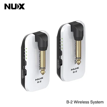 NUX B-2 Brezžični Kitara Sistem 2,4 GHz Polnilna 4-kanalni Avdio Oddajnik Sprejemnik Kabel Za Akustično, Električno Kitaro, Bas