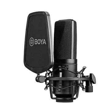BOYA M800/M1000 Poklicni Velik Mikrofon Nizko-cut Filter Cardioid Kondenzator Mikrofon za Živo snemanje video studio Video kamera