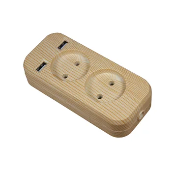 USB podaljšek Vtičnico za polnilnik Brezplačna dostava Dvojna Vrata USB 5V 2A Usb lesa drevo barve visoke kakovosti usb vtičnico FZ-01