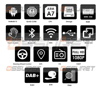 Android 10 GPS 2 Din Avto Autoradio Radio Avto Multimedijski predvajalnik Za VW/Volkswagen/Golf/Polo/Passat/b7/b6/SEDEŽ/leon/Skoda WIFI 4G