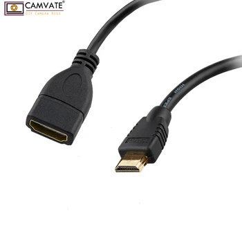 CAMVATE Standard Mini HDMI (Tip C) Moški-HDMI (Tip A) Ženski Adapter Kabel (6 Palcev) Za DSLR Kamere Pribor za Povezovanje