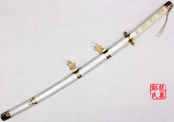 Brezplačna Dostava 104 cm Touken Ranbu Online Meč Cosplay Tsurumaru Kuninaga Srebro Tachi Katana Japonski Samuraj, Meči Ostrih