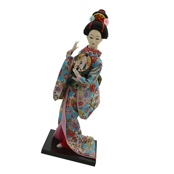 12 Japonski Kimono Gejša Lutka Kokeshi Obrtni Dom Dekoracija v Cvetlični Oblačila