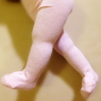 2017 Baby bombaž pantyhose otroka za dekleta Leg Ogrevalnike newborn baby nogavice, Hlačne cev Roza Bela Za Otroke Frocks Design