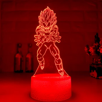 Najnovejše 3D LED Nočna Lučka Anime Dejanje Slika 7 Barve Dotik Optične Iluzije, namizne Svetilke, Model Lučka Darila Tovarne Dropshipping