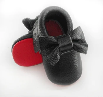 2020 Novega Dojenčka Bonitete Lok Čevlji Pravega Usnja Prvi Pohodniki Mehka rdeča edini Baby čevlji Baby Toddler moccasins