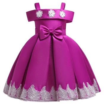 2019 Novega Dojenčka Dekleta Čipke Cvet Poročno zabavo, Obleke, Otroci, Oblačila Božič Obleko Vestidos Kostum, Obleke za 3-10 Let
