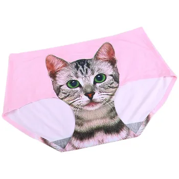 Nove Modne Dame Muco Cat Hlačke Hlačke Zaslon Natisnjeni Oblačila Undies Erotično Perilo, Seksi Kostumi-45