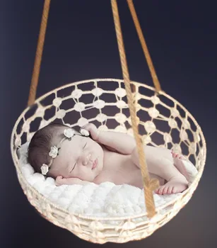 Elegantna Novorojenčka Fotografija Prop Košarice, Ki Predstavljajo Gnezdo ,Baby, Ki Predstavljajo Foto Prop Skledo Viseče Košare,Baby, Ki Predstavljajo Prop