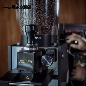 58.5 mm Ajustable Kave Tamper iz Nerjavečega jekla v Prahu Kladivo Nit Osnove Espresso Zaščitene Opremo Coffeeware Za Barista