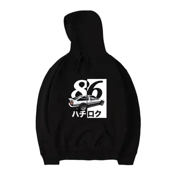 ZAČETNI D hoodies zgornji del trenirke moški ženske AE86 Začetno D Manga puloverju hoodie majica pozimi oversize ulične Jakno plašč