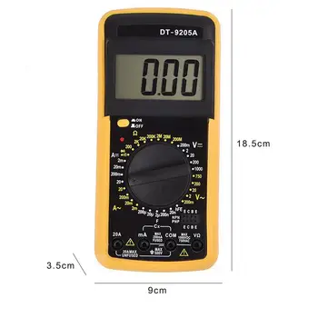 Digitalni Multimeter AC DC Digitalni Tester Z LCD Zaslonom Večnamenski Ročni Prenosni Voltmeter Elektrikar Visoko natančnost