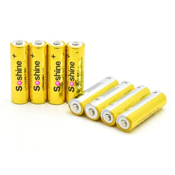 8PCS/VELIKO Soshine LITIJ-1,5 V AA/FR 6/Mignon Baterijo 3000MAH Z Baterijo Polje Primeru