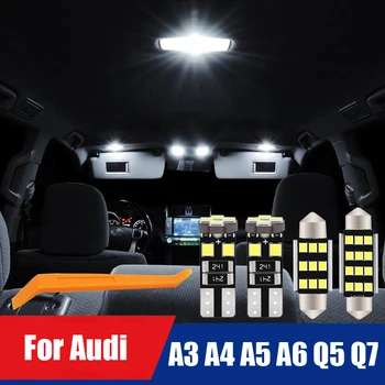 Kot nalašč Canbus LED Notranjosti Branje Svetlobe Kit Za Audi A3 8L 8V 8P A4 B5 B6 B7 B8, A5, A6 C5 C6 C7 A7 A8 D2 D3 V5 V7 Vozila Lučka