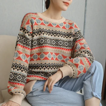 Adohon 2020 ženska pozimi puloverje in jeseni pleteni Puloverji Visoke Kakovosti Toplo Ženski zadebelitev O-vratu
