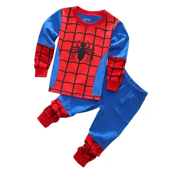 Otroške Pižame Pomlad Long Sleeve Majica+Hlače Šport Nastavite Risanka Spiderman Otrok Pižame Fant Dekle Otroka Pragovi Sleepwear 2-7T