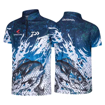2020 Novo DAIWA Ribiško Oblačila Prikrivanje Ribiška Oblačila za zaščito pred soncem Dihanje Proti Komarjem Quick Dry DAWA Ribolov Majica