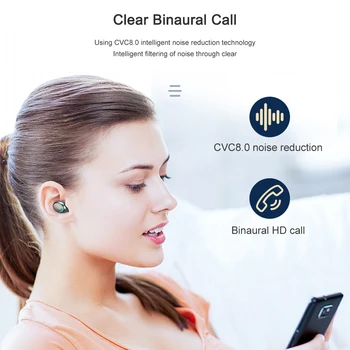 F9-5 brezžične slušalke Bluetooth 5.0 Slušalke IPX7 Nepremočljiva čepkov na Dotik Tipka ročaji očal Deluje na vseh Android, iOS pametne telefone