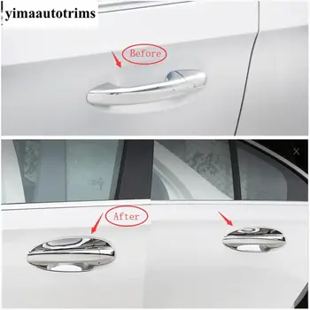 Vrata Potegnite Doorknob Ročaj Ročno clasping Skledo ABS Chrome / Ogljikovih Vlaken Videz Kritje Trim Za Mercedes-Benz CLA 200 C118 W118 2020